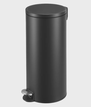 Songmics Keukenprullenbak 30L met Deksel en Soft Close - Zwart
