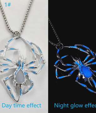 Glow-in-the-Dark Spider Hanger Ketting - Luminous Halloween Sieraden voor Mannen & Vrouwen