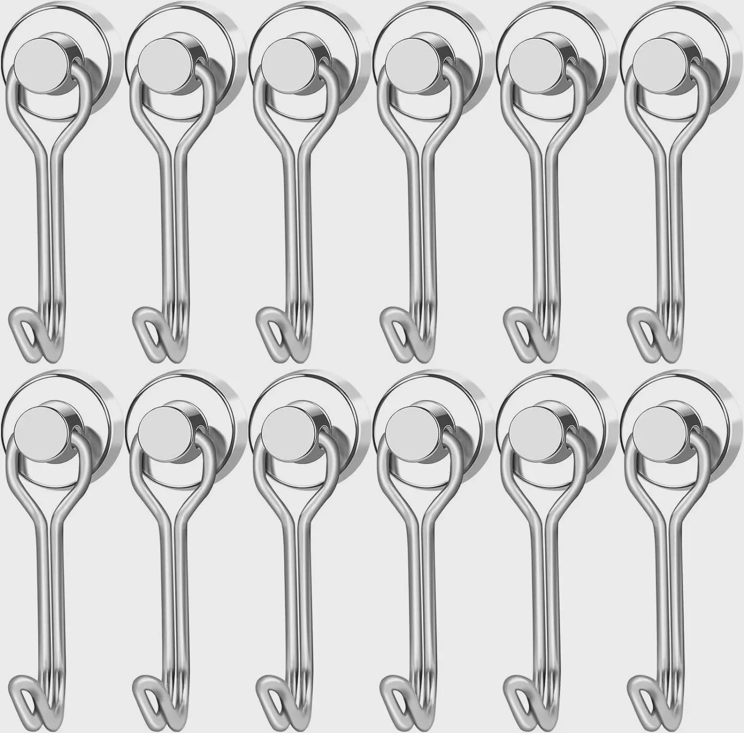 Krachtige Zwarte Magnetische Haken - Heavy Duty Ophanghaken met Sterke Magneet