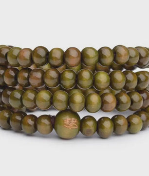 Natuurlijke Sandelhout Gebedskralen Armband - 108 Kralen voor Meditatie & Mannen/Vrouwen