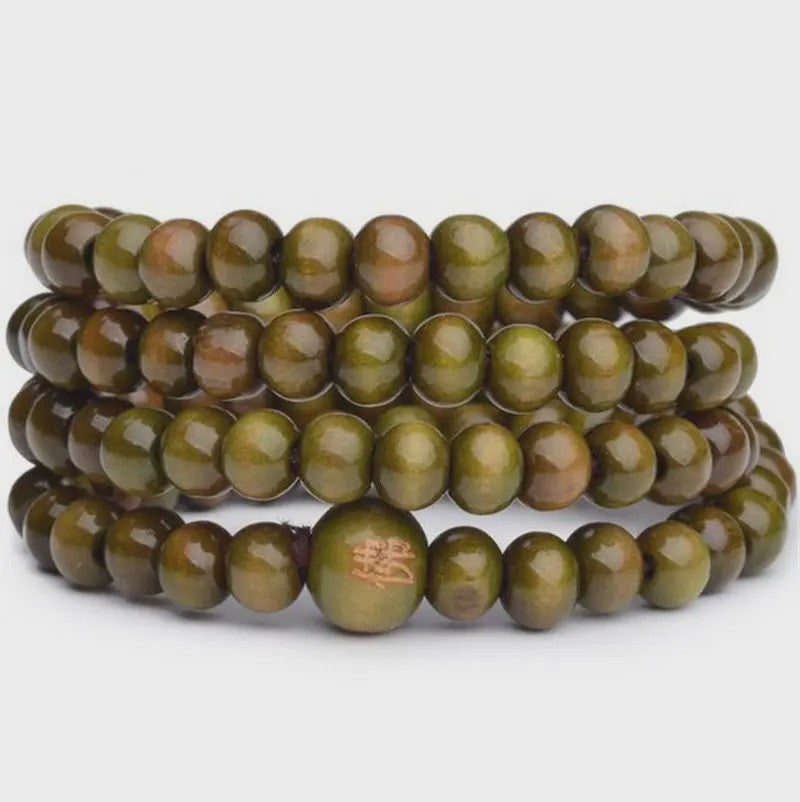 Natuurlijke Sandelhout Gebedskralen Armband - 108 Kralen voor Meditatie & Mannen/Vrouwen