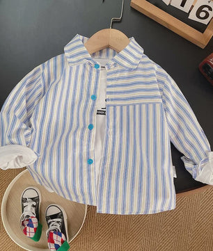 Lange Mouwen Jongens Shirt in Plaid Katoen - Perfect voor de Lente (1-4 Jaar)