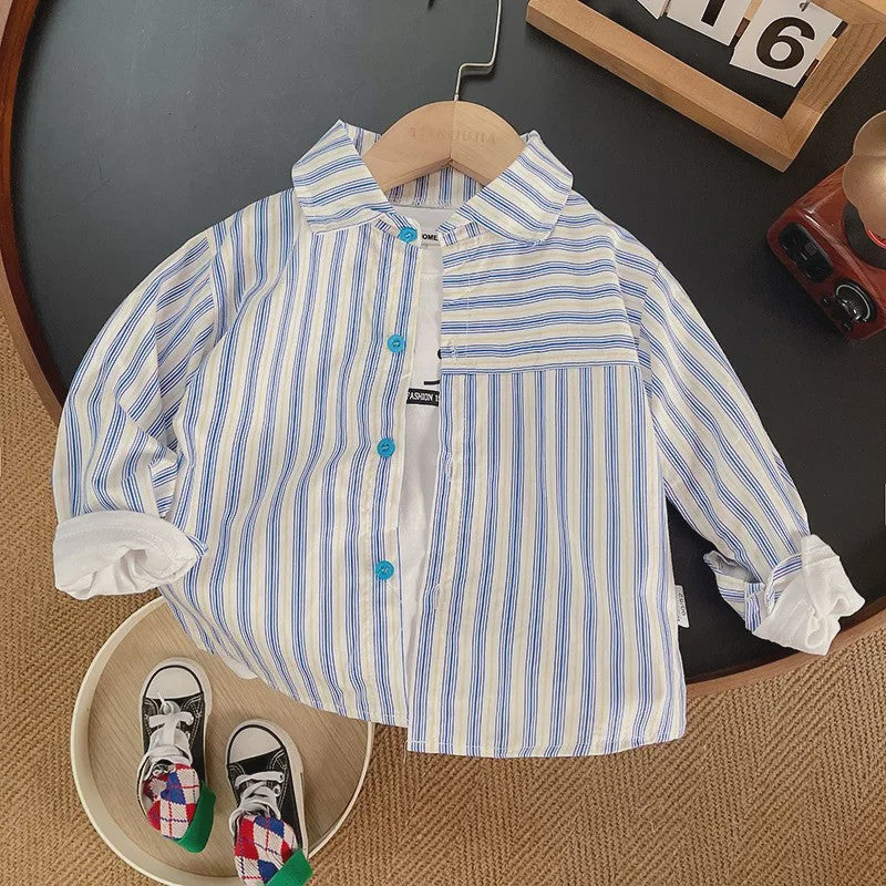 Lange Mouwen Jongens Shirt in Plaid Katoen - Perfect voor de Lente (1-4 Jaar)