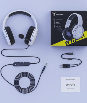 BINNUNE BG02 Gaming Headset met Microfoon voor Xbox, PlayStation, PC & Switch
