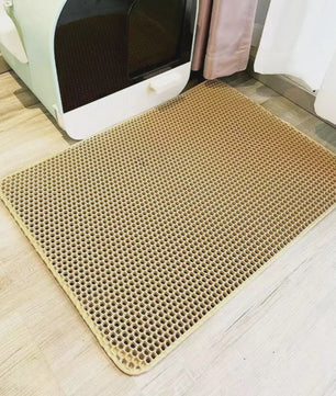 Waterdichte Dubbellaagse Kattenbakmat - Anti-slip & Wasbaar - Houdt Zand Tegen