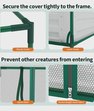 Verhoogd Kweekbed met Zelfwateringssysteem, Insectennet & Druppelirrigatie - Groot Metaal Kweekbak
