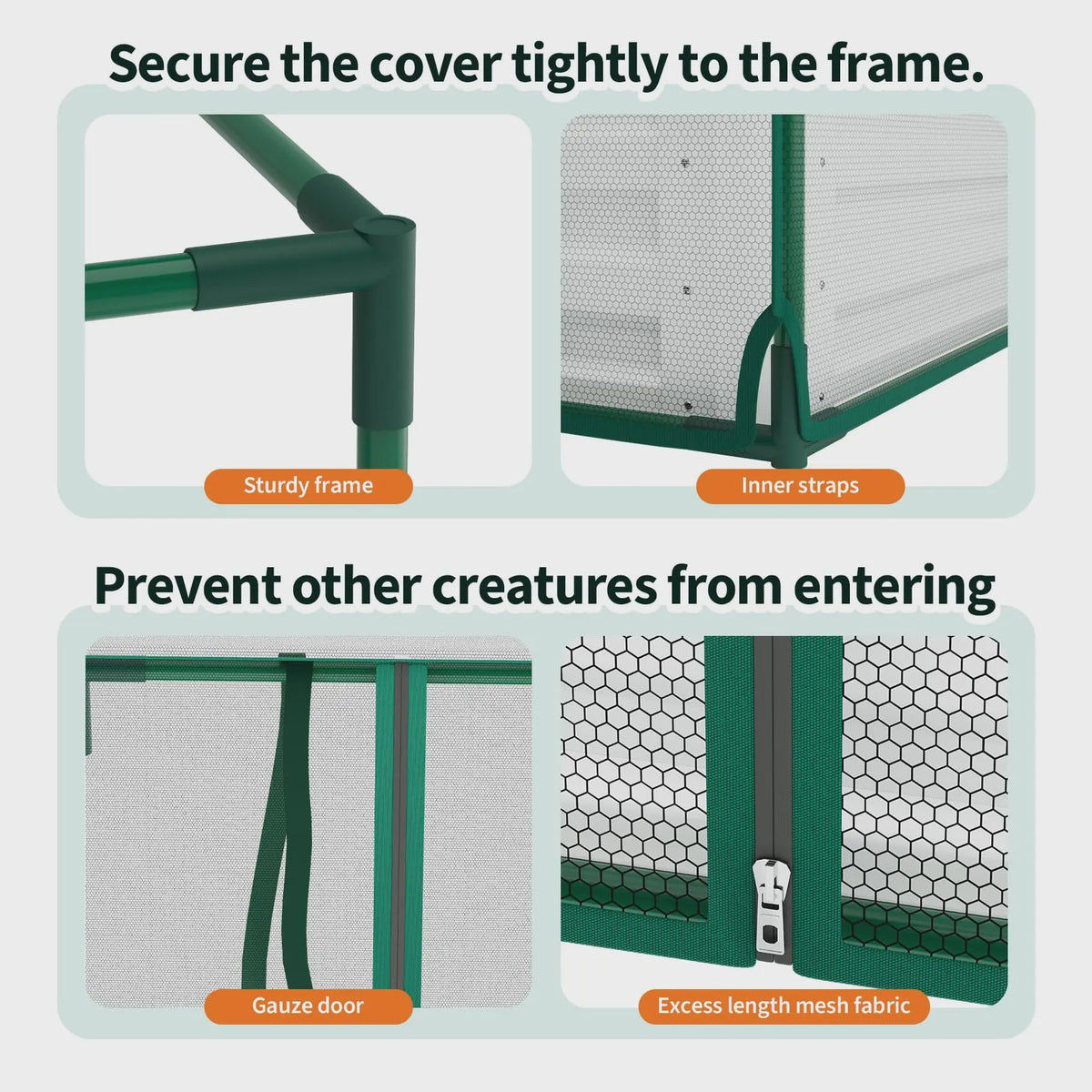 Verhoogd Kweekbed met Zelfwateringssysteem, Insectennet & Druppelirrigatie - Groot Metaal Kweekbak