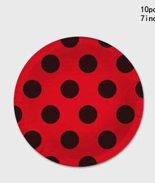 Lieveheersbeestje Feestartikelen Set - Bordjes, Bekers, Decoratie voor Kinderfeestjes