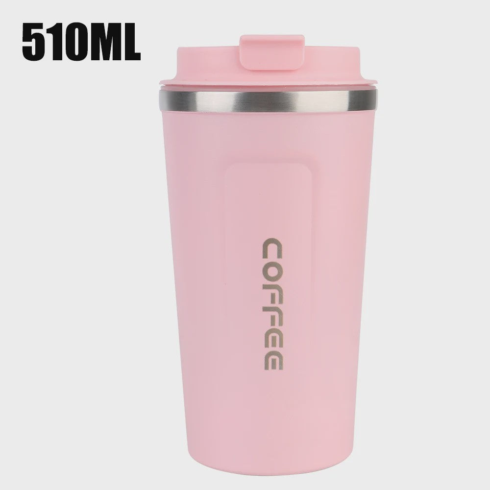 RVS Thermo Koffiebeker - Lekvrij Reizen - 380/510ML