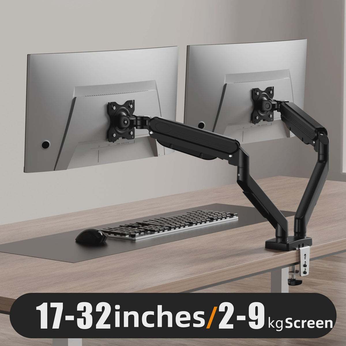Dubbele Monitorarm voor 13-32 inch Schermen | Verstelbaar & Draaibaar
