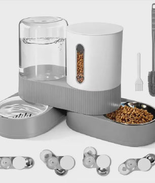 Automatische Voer- en Waterdispenser voor Katten & Honden - 2.4L Droogvoer & 2.6L Water