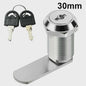 Veiligheidscam Lock Deurslot met Sleutels voor Kast, Lade, Brievenbus - 16/20/25/30mm