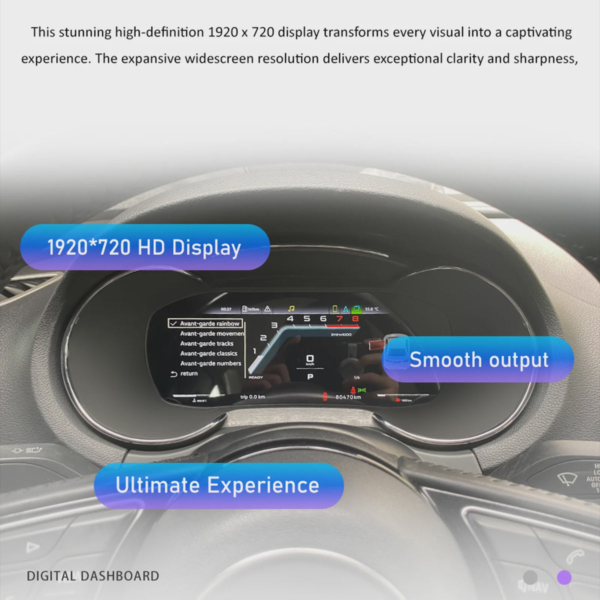 Digitale Cockpit Instrumentenpaneel LCD voor Audi A3 8P (2005-2013)