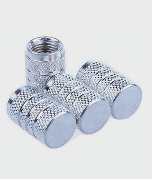 4x Aluminium Ventieldopjes Auto - Universeel & Stijlvol met Knurling Grip
