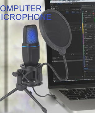 RGB USB Microfoon voor Podcast, Streaming & Gaming - Plug & Play Condensator Microfoon