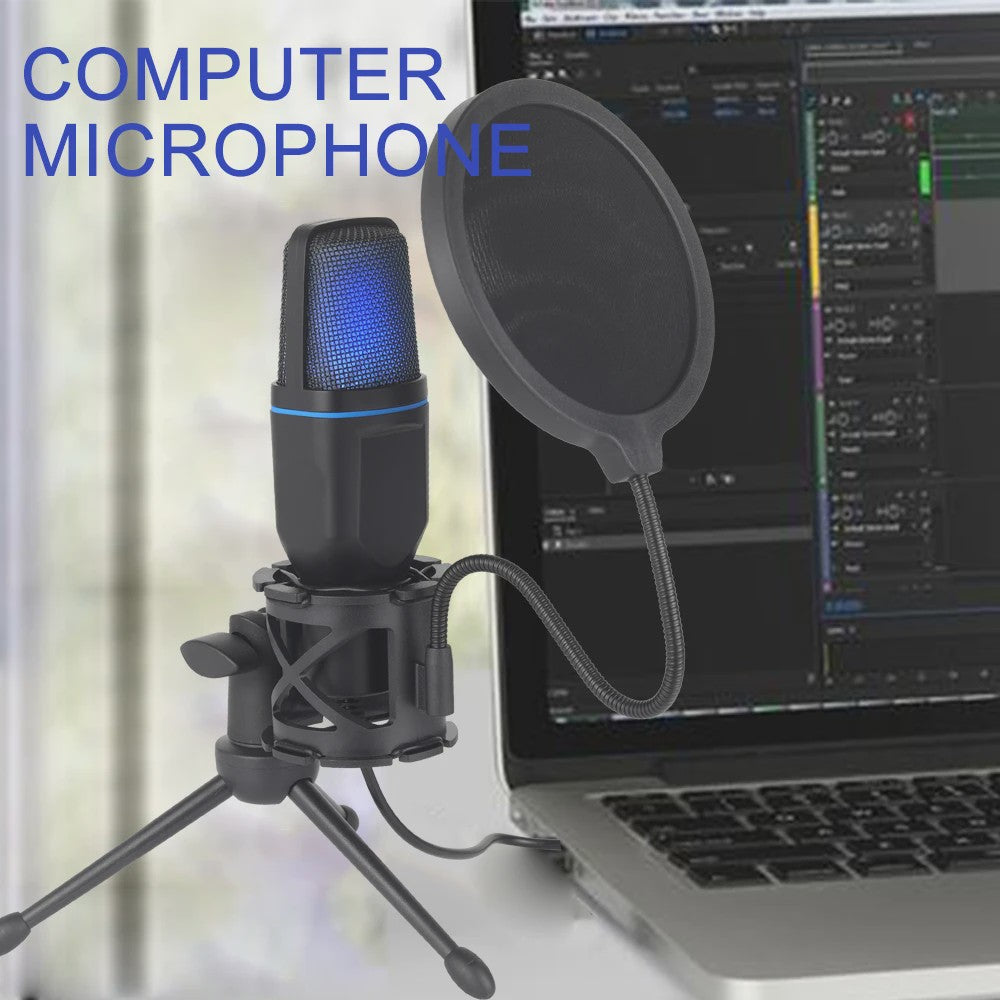 RGB USB Microfoon voor Podcast, Streaming & Gaming - Plug & Play Condensator Microfoon