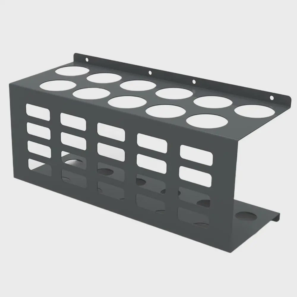 Wandmontage Kit Tube Houder voor 11 Tubes - Ruimtebesparende Werkplaats Organisatie