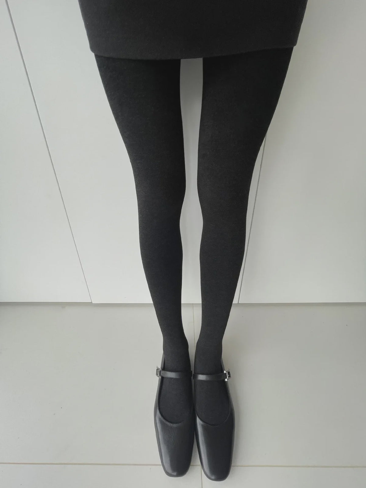 Dames Panty Hoge Taille Elastische Druk Tights - Autumn Gray - Body Shaping Leggings