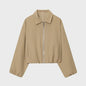 Dames Cropped Bomberjack - Lichtgewicht Demi-Season Jas met Rits