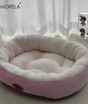 Pluche Ovaal Huisdierbed - Machinewasbaar & Comfortabel voor Hond & Kat