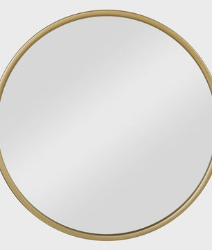 Moderne Ronde Wandspiegel met Gouden Metalen Frame - SediaXL