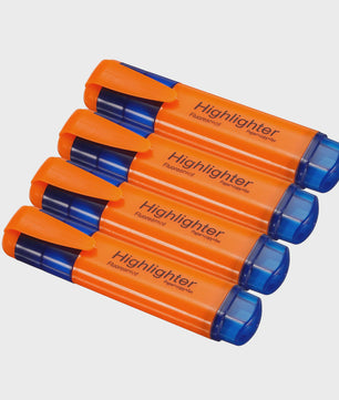 Set van 4 of 6 Fluorescerende Highlighters met Brede Stift - Ideaal voor Tekenen, Markeren en Kantoor