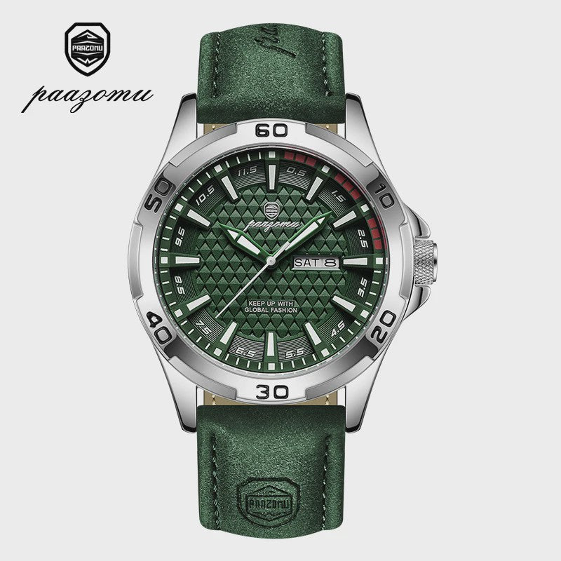 PAAZOMU Luxe Herenhorloge - Waterdicht, Lichtgevend, Datum & Week, RVS, Sportief & Fashion