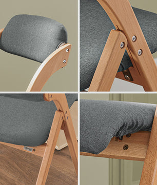 Opvouwbare Keukenstoelen met Gestoffeerde Zitting en Rugleuning - Set van 2