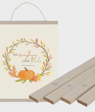 Magnetische Poster Hanger Frame van Teak Hout (21-50cm) - Wanddecoratie Ophangsysteem
