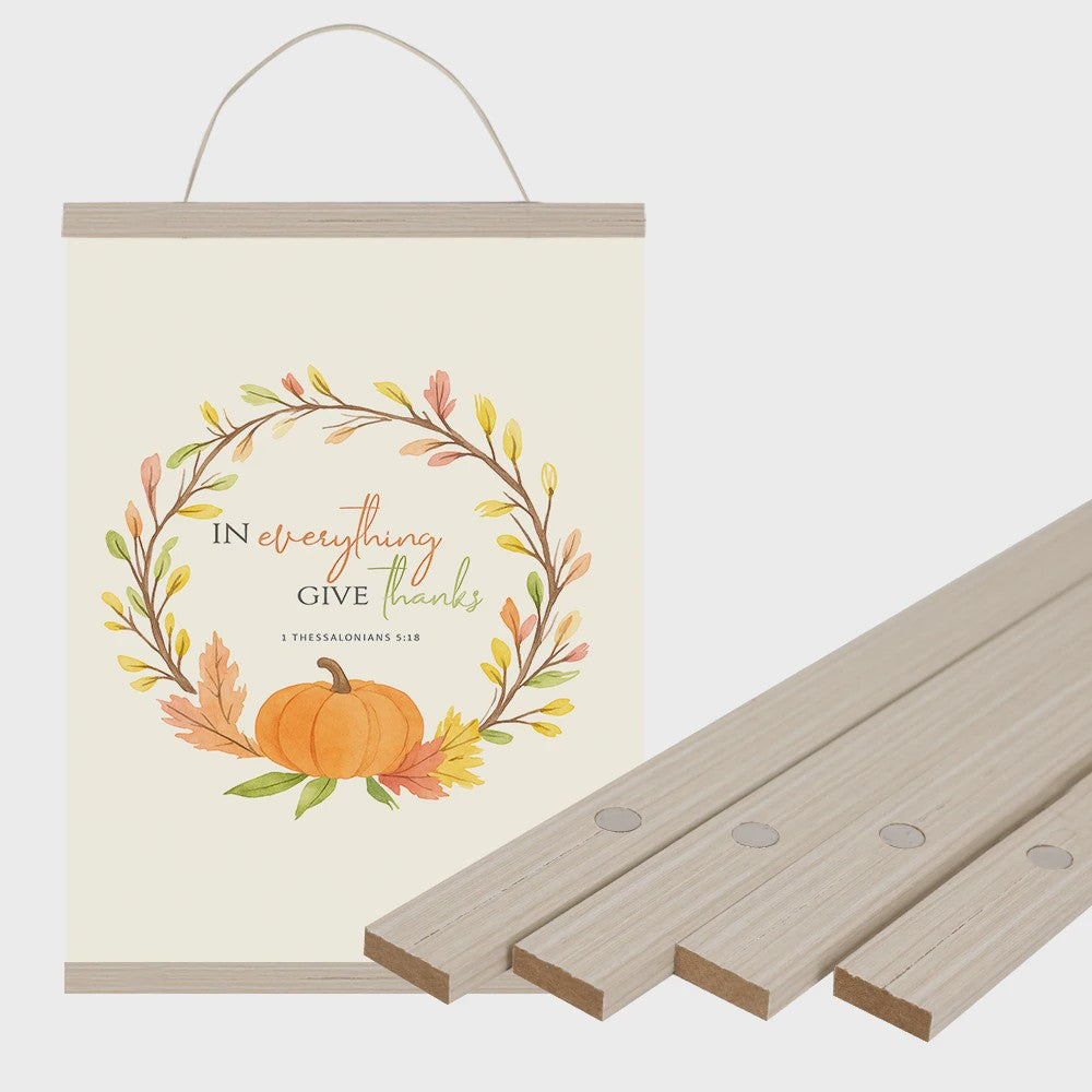 Magnetische Poster Hanger Frame van Teak Hout (21-50cm) - Wanddecoratie Ophangsysteem