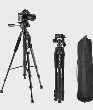 Professionele Aluminium Camera Statief 140cm - Verstelbaar & Draagbaar voor DSLR, Spiegelreflex en Smartphone