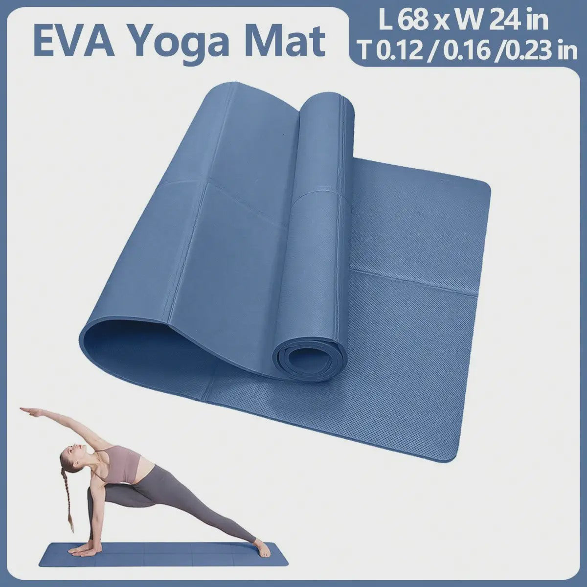 Antislip Yoga & Pilates Mat - 3mm, 4mm of 6mm Dik - Comfortabel & Duurzaam