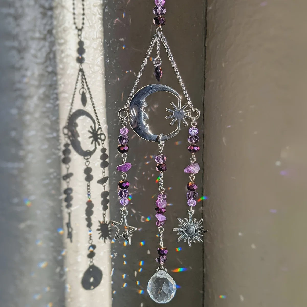 Maan Godin Kristal Zon Vanger - Decoratieve Hanger voor Binnen & Buiten