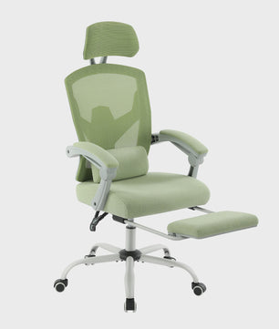 Ergonomische bureaustoel met lendesteun, kantelfunctie en voetensteun