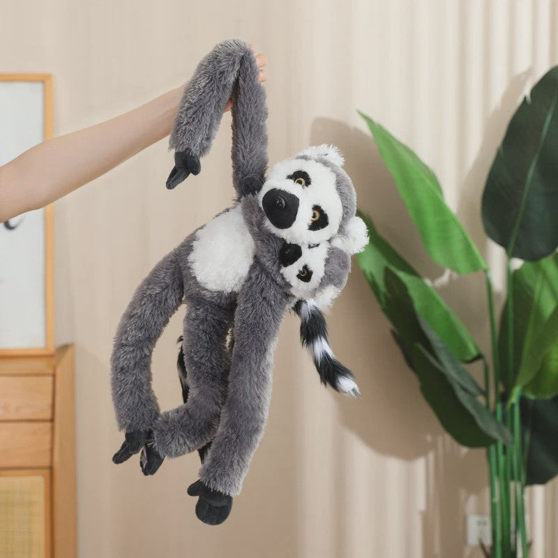 Lange Arm Aap, Luiaard, Orang-oetan & Lemur Pluche Speelgoed - Hangend Knuffel (50/70cm)