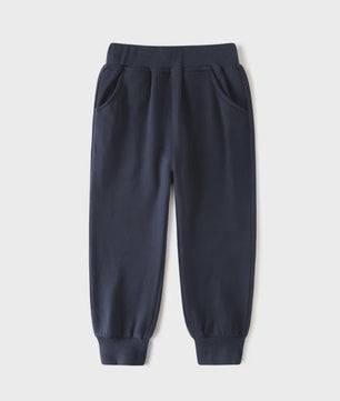 Kinder Joggingbroek met Elastische Taille en Zakken - Katoen