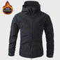 Heren Softshell Fleece Outdoor Jas met Capuchon - Winddicht & Warm voor Camping, Hiking, Jagen