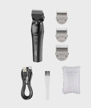 Kemei 1857 Professionele Honden Trimtrimmer - Oplaadbaar, Stille Motor & LED Verlichting