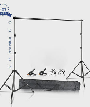 Professionele Achtergrond Stand Set (2x2M, 2x3M, 2.6x3M) - Draagbaar & Duurzaam