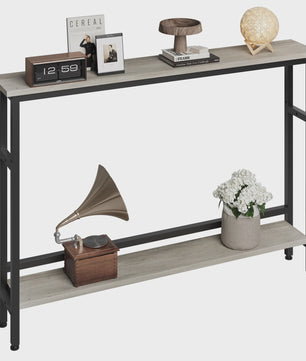 Moderne Smalle Console Tafel met Verstelbare Plank - 100x15cm