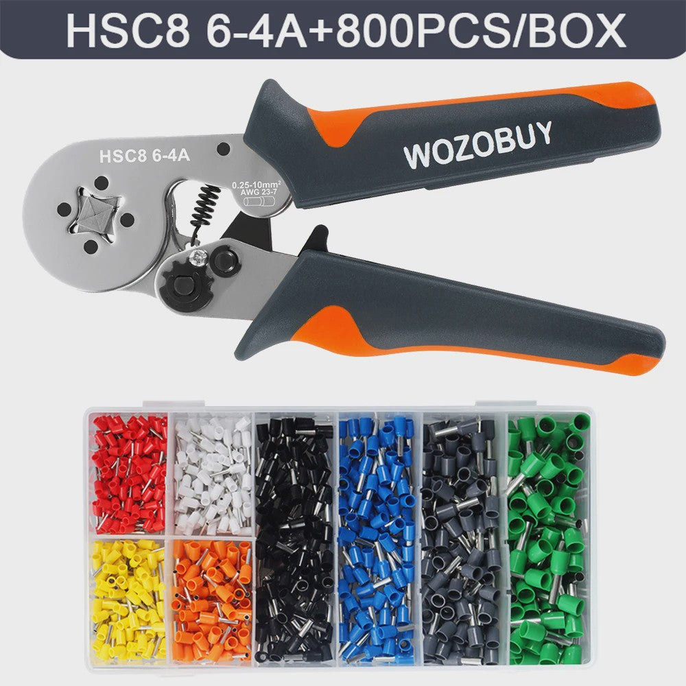 Professionele Krimptang Set voor Ferrules (0.25-10mm²) met Diverse Draadklemmen