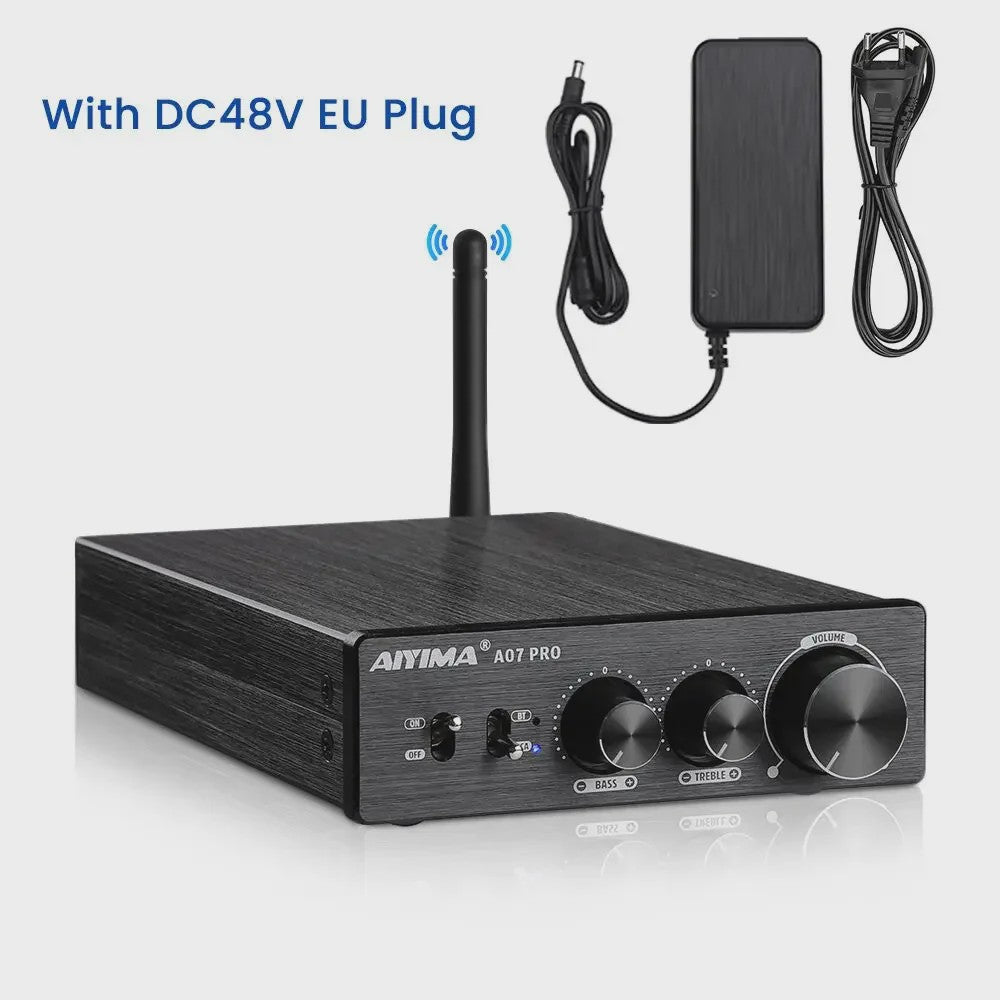 AIYIMA A07 PRO Bluetooth 5.2 Versterker TPA3255 - 2x 300W Stereo Digitale Audio Versterker met RCA & APT-X HD