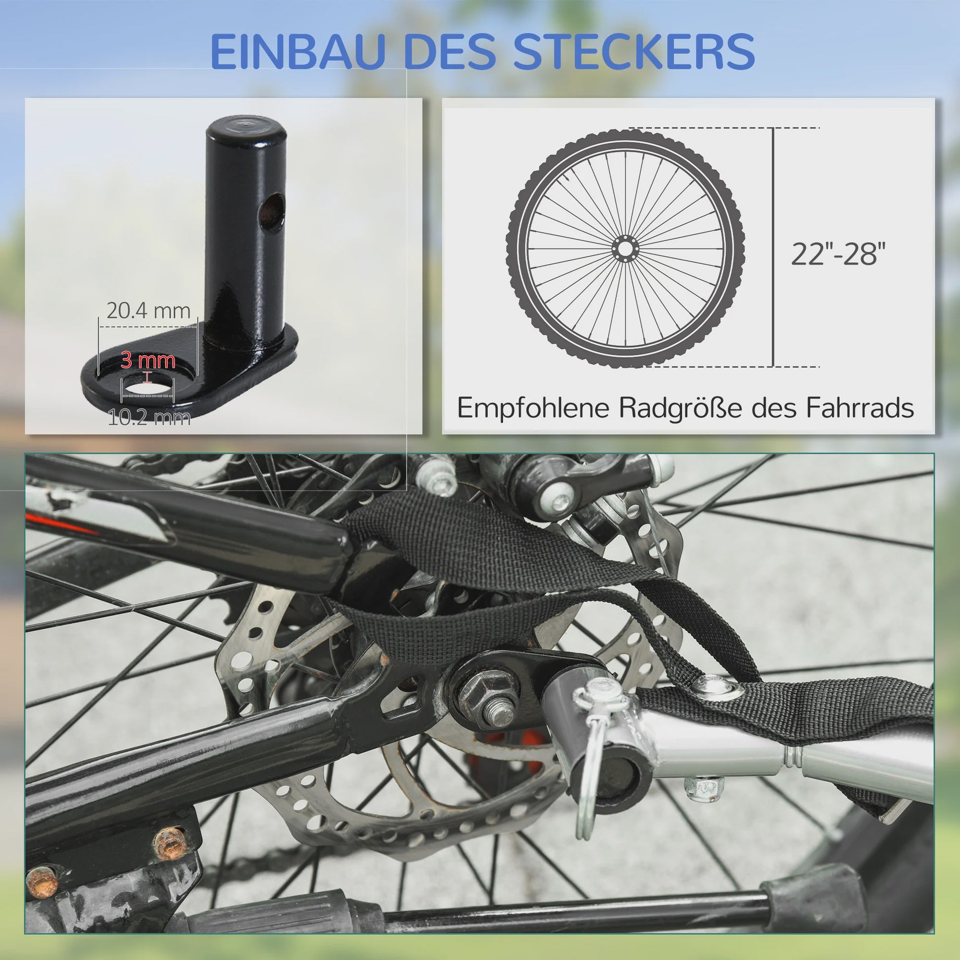 Opvouwbare Fietskar - Robuuste Cargo Trailer met 40kg Capaciteit & 20-inch Wielen - Zwart