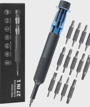 27-in-1 Precisie Schroevendraaierset - Magnetische Bits & Penstijl Reparatiekit