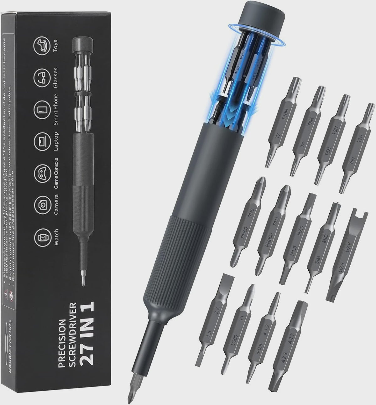 27-in-1 Precisie Schroevendraaierset - Magnetische Bits & Penstijl Reparatiekit