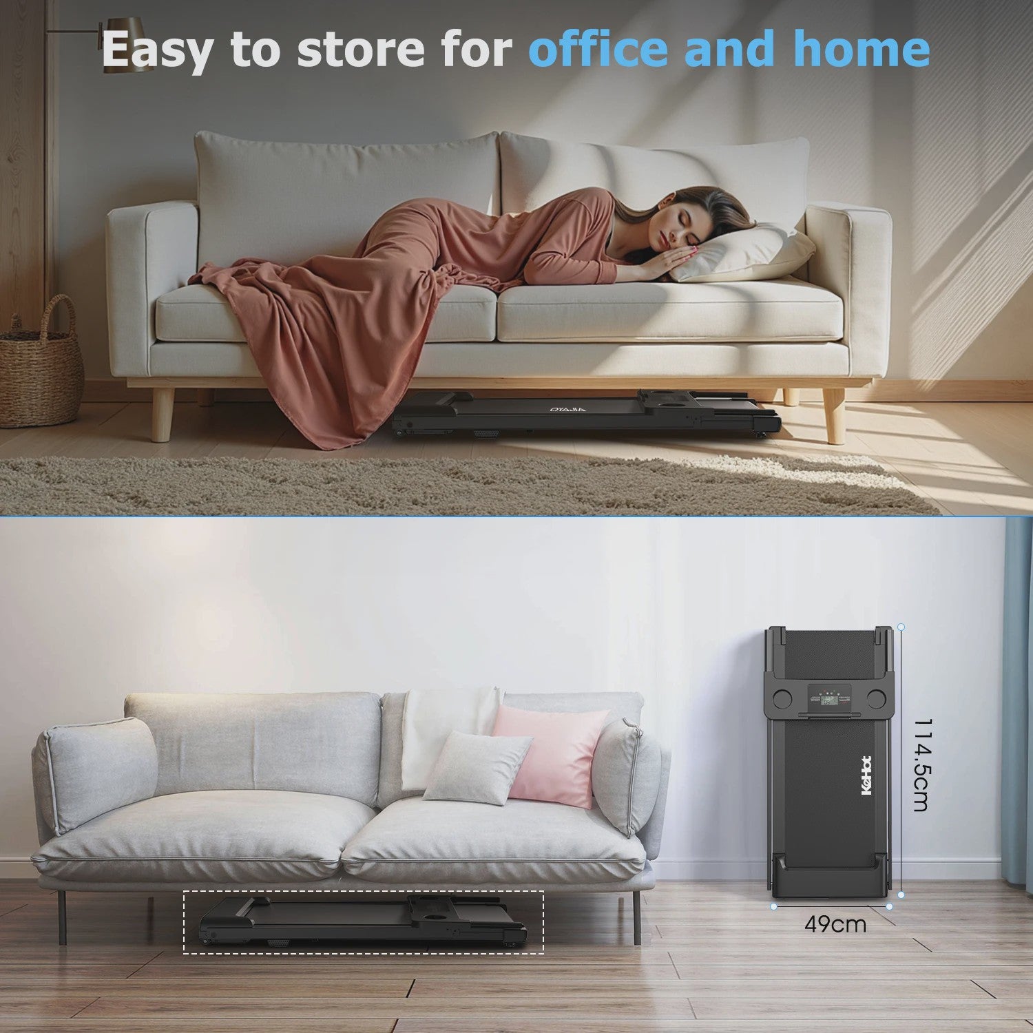 Opvouwbare Loopband KeHot met FITSHOW APP, Bluetooth Audio & 12 Programma's