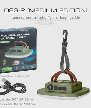Oplaadbare Camping LED Lamp met Magneet & Haak - Sterk Licht & Draagbaar