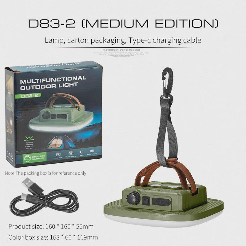 Oplaadbare Camping LED Lamp met Magneet & Haak - Sterk Licht & Draagbaar