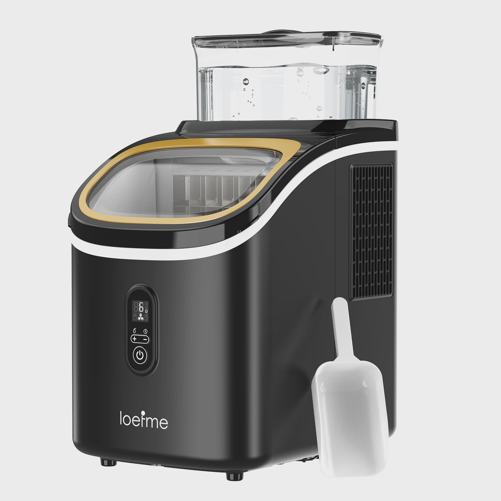 LOEFME Draagbare IJsmachine - 15kg/24u, Snel IJs Maken in 6-13 Minuten
