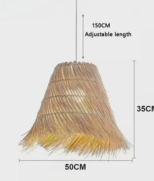Sfeervolle Rotan Hanglamp 50cm - Natuurlijke Woonkamer & Slaapkamer Verlichting